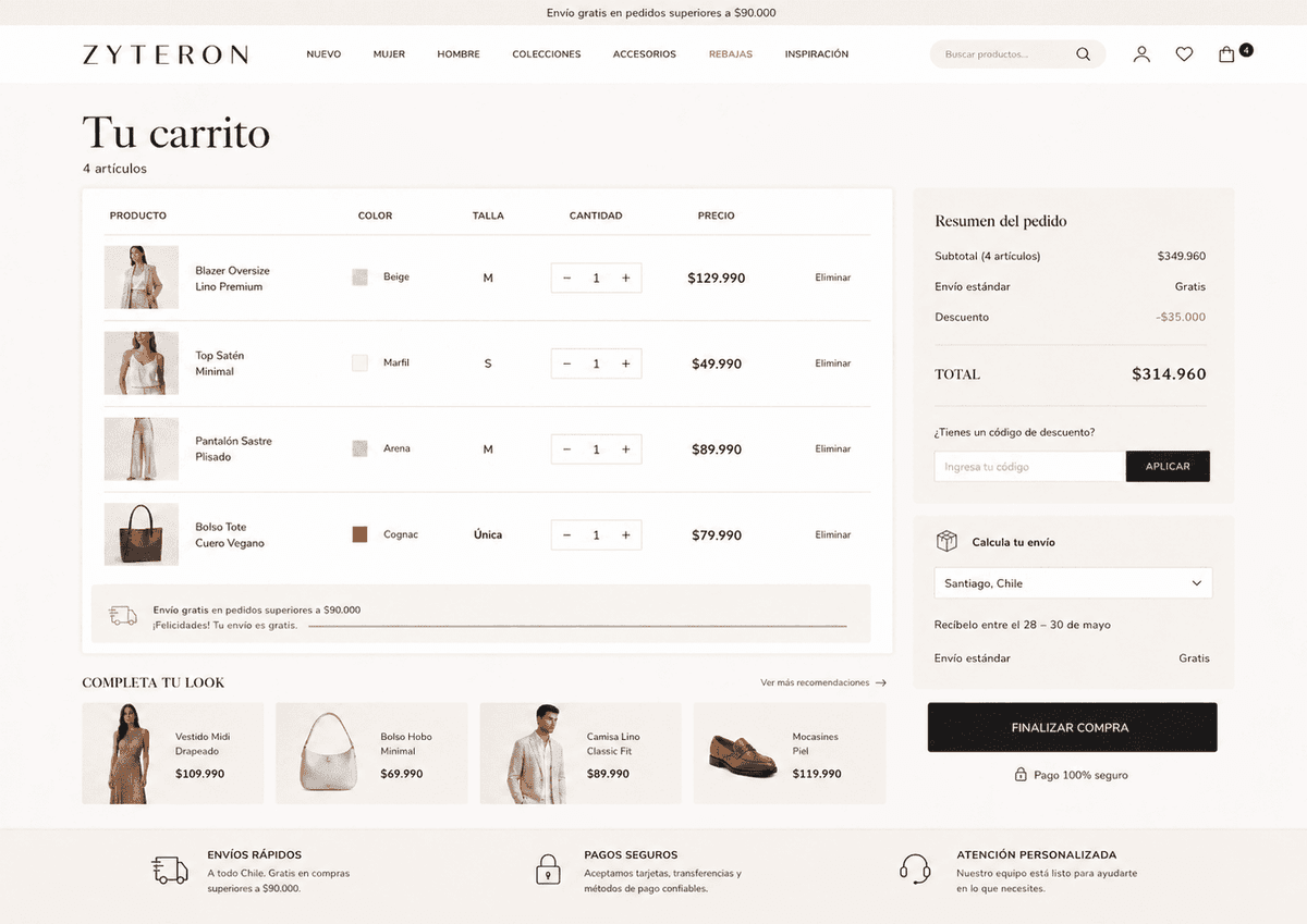 Captura 3 de Demo tienda online de ropa para evaluar desarrollo web y tienda online
